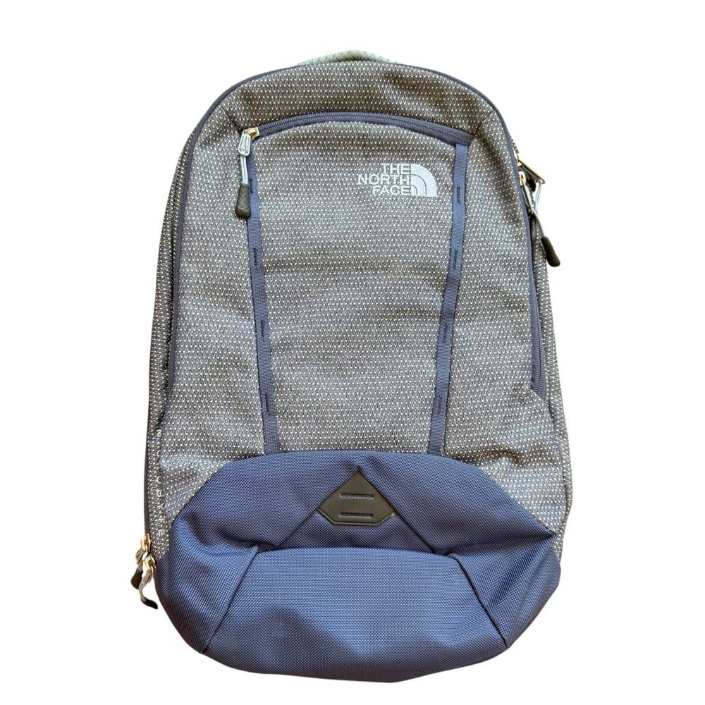 The North Face Microbyte Backpack Grey Navy Blue Laptop Bag NF00CTJ9